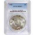 Certified Peace Silver Dollar 1925 MS65+ PCGS