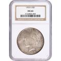 Certified Peace Silver Dollar 1925-S MS64 NGC