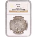 Certified Peace Silver Dollar 1928 AU50 NGC
