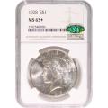 Certified Peace Silver Dollar 1928 MS63+ NGC CAC