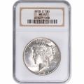Certified Peace Silver Dollar 1928-S MS62 NGC