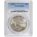 Certified Peace Silver Dollar 1928-S MS62 PCGS