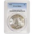 Certified Peace Silver Dollar 1935 MS64 PCGS