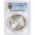 Certified Peace Silver Dollar 1935 MS64 PCGS (A)
