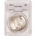 Certified Peace Silver Dollar 1935-S MS63 PCGS
