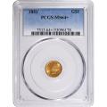 Certified $1 Gold Liberty 1851 MS64+ PCGS