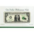 2001 $1 Millenium Note Richmond VA BEP folder UNC