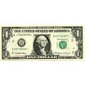 1999 $1 STAR Federal Reserve Note UNC