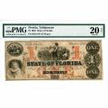 Florida Tallahassee 1863 $1 State Note CR-19 VF20 PMG