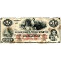 Maryland Salisbury 1862 $1 Somerset & Worcester Savings Bank VF