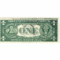 1974 $1 Federal Reserve Note ERROR Offset Printing Rev. VF