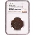 Certified Large Cent 1798 XF Details NGC