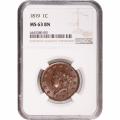 Certified Large Cent 1819 MS63BN NGC
