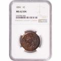 Certified Large Cent 1851 MS62BN NGC