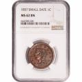Certified Large Cent 1857 Small Date MS62BN NGC