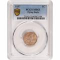 Certified Flying Eagle Cent 1857 MS63 PCGS