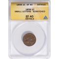 Certified Flying Eagle Cent 1858 Small Letters EF40 Details ANACS