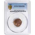 Certified Indian Head Cent 1907 MS62RB PCGS