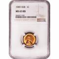Certified Lincoln Cent 1909 VDB MS65RB NGC