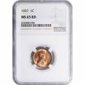Certified Lincoln Cent 1937 MS65RD NGC