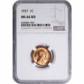 Certified Lincoln Cent 1937 MS66RD NGC