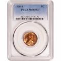 Certified Lincoln Cent 1938-S MS65RD PCGS