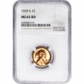 Certified Lincoln Cent 1939-S MS65RD NGC