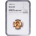 Certified Lincoln Cent 1939-S MS66RD NGC