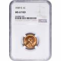 Certified Lincoln Cent 1939-S MS67RD NGC