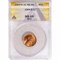 Certified Lincoln Cent 1944-D MS65RD ANACS