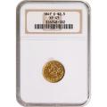 Certified $2.5 Gold Liberty 1847-C XF45 NGC Charlotte Mint