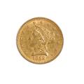 $2.5 Gold Liberty 1852 AU+