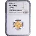 Certified $2.5 Gold Liberty 1857 UNC details NGC