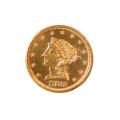 $2.50 Gold Liberty 1882 UNC PL