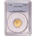 Certified $2.5 Gold Indian 1908 MS63 PCGS