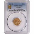 Certified $2.5 Gold Indian 1911-D Strong D MS63 PCGS