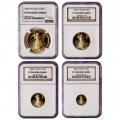 Certified Proof American Gold Eagle 4pc Set 2000-W PF70 NGC