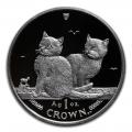Isle of Man 2003 1 Crown Silver Proof Balinese Cat