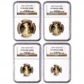Certified Proof American Gold Eagle 4pc Set 2004-W PF70 NGC