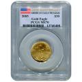Certified American $10 Gold Eagle 2005 MS70 PCGS