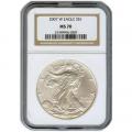 Burnished 2007-W Silver Eagle MS70 NGC