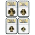 Certified Proof American Gold Eagle 4pc Set 2010-W PF70 NGC Early Release