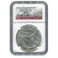 Certified Uncirculated Silver Eagle 2011 MS70 NGC 25th Anniversary Early Release 