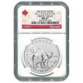 Certified 2011 Canadian Silver Grizzly Bear 1 oz MS67 NGC