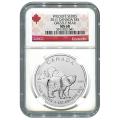 Certified 2011 Canadian Silver Grizzly Bear 1 oz MS68 NGC