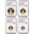 Certified Proof American Gold Eagle 4pc Set 2011-W PF70 NGC 25th Anniversary