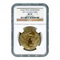 Certified Burnished American $50 Gold Eagle 2011-W MS70 NGC
