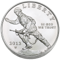  US Commemorative Dollar Uncirculated 2012-W Infantry Soldier
