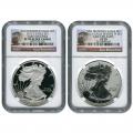 Certified 2012-S American Eagle 2pc Proof Silver Set PF70 NGC Early Release
