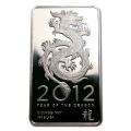 NTR Metals Silver Bar 10 oz - 2012 Dragon Design